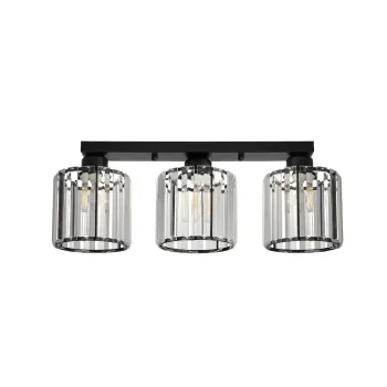 Klausen Esra PL3 fekete mennyezeti lámpa (KL151105) E27 3 izzós IP20