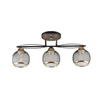 Klausen Fall 3 fekete-arany mennyezeti lámpa (LY-3441) E27 3 izzós IP20