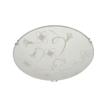 Klausen Fiori D300 fehér-króm mennyezeti lámpa (KL8021) E27 1 izzós IP20