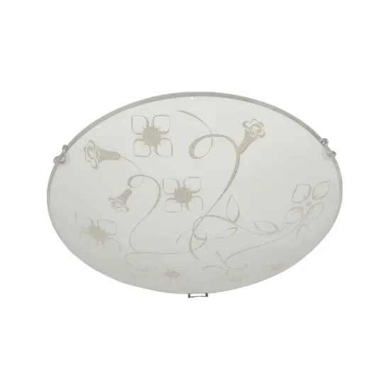 Klausen Fiori D300 fehér-króm mennyezeti lámpa (KL8021) E27 1 izzós IP20