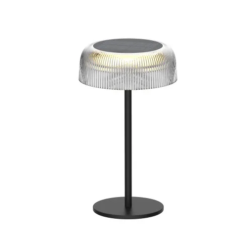 Klausen Fire Fly fekete LED kültéri napelemes asztali lámpa (KL148021) LED 1 izzós IP44