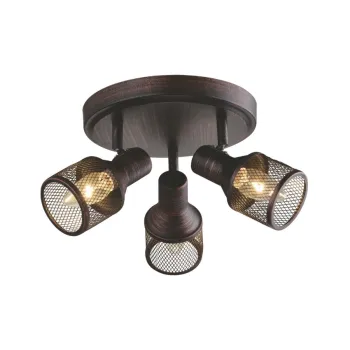 Klausen Flask 3 fekete-barna mennyezeti lámpa (LY-1031) E14 3 izzós IP20