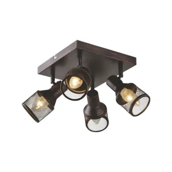 Klausen Flask 4 fekete-barna mennyezeti lámpa (LY-1032) E14 4 izzós IP20