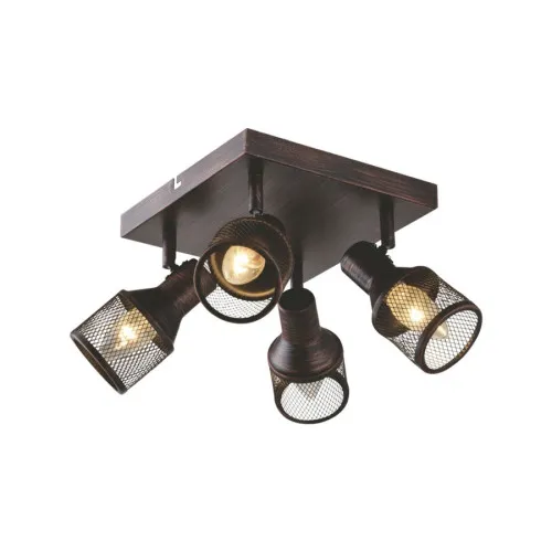 Klausen Flask 4 fekete-barna mennyezeti lámpa (LY-1032) E14 4 izzós IP20