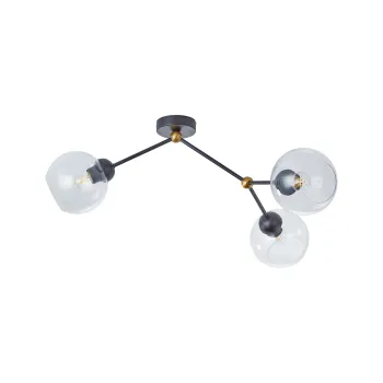 Klausen Flavor 3 fekete-arany mennyezeti lámpa (KL103018) E27 3 izzós IP20