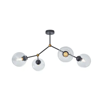 Klausen Flavor 4 fekete-arany mennyezeti lámpa (KL104008) E27 4 izzós IP20