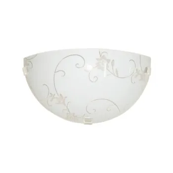 Klausen Floro 1/2 fehér-króm fali lámpa (LY-6017) E27 1 izzós IP20