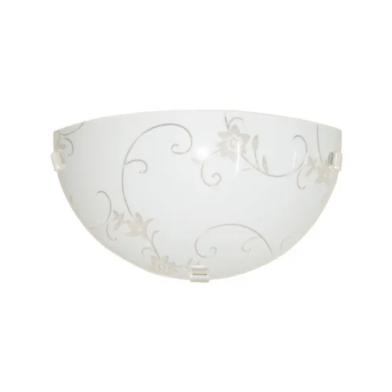 Klausen Floro 1/2 fehér-króm fali lámpa (LY-6017) E27 1 izzós IP20