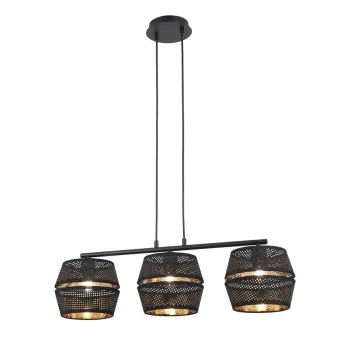 Klausen Freya SP3 fekete függesztett lámpa (KL113021) E27 3 izzós IP20