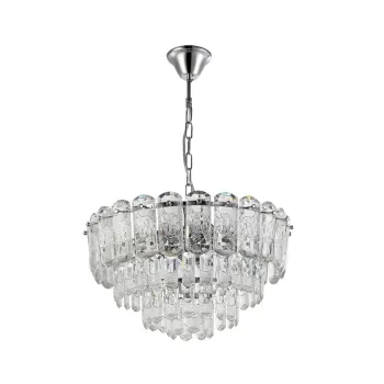 Klausen Glamour SP10 króm-átlátszó csillár (KL118001) E14 10 izzós IP20