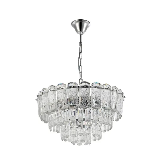 Klausen Glamour SP10 króm-átlátszó csillár (KL118001) E14 10 izzós IP20