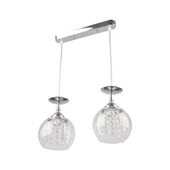 Klausen Glass SP2 króm függesztett lámpa (LY-3316) E27 2 izzós IP20