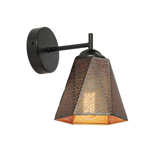 Klausen Hexa AP1 fekete falikar (KL101047) E27 1 izzós IP20