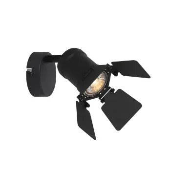 Klausen Hook AP1 fekete fali spotlámpa (KL161018) GU10 1 izzós IP20