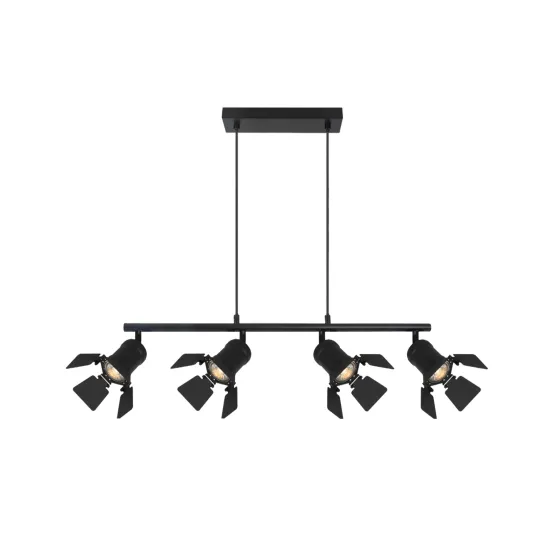 Klausen Hook SP4 fekete függesztett lámpa (KL114005) GU10 4 izzós IP20