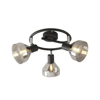 Klausen Intim PL3 fekete mennyezeti lámpa (KL163003) E14 3 izzós IP20