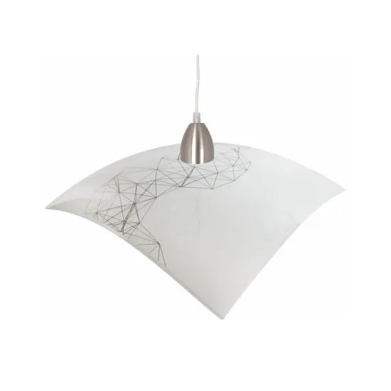 Klausen Jewel 400/S fehér-fekete függesztett lámpa (KL5884) E27 1 izzós IP20