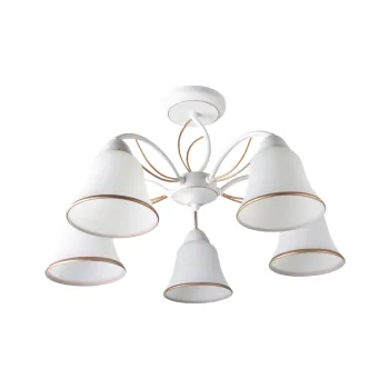Klausen Kelly 5 fehér-arany mennyezeti lámpa (LY-3267) E27 5 izzós IP20
