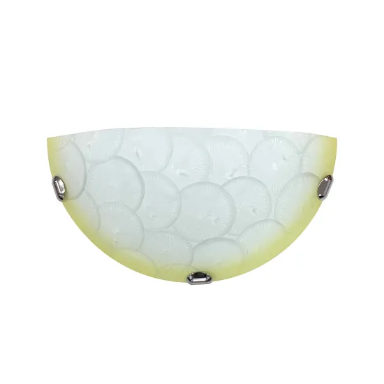 Klausen Lana D300/2 fehér-sárga fali lámpa (KL101026) E27 1 izzós IP20