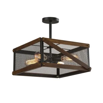 Klausen Lazarus 4 fekete mennyezeti lámpa (KL6345) E27 4 izzós IP20