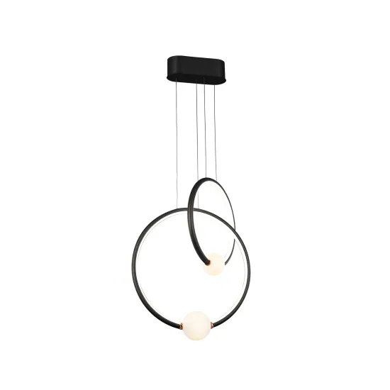 Klausen Liv matt fekete LED függesztett lámpa (142039) LED 1 izzós IP20