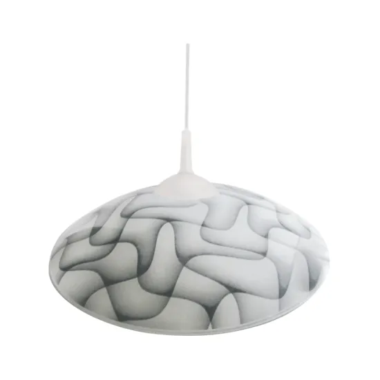 Klausen Lunar D300/S fehér-fekete függesztett lámpa (LY-6103) E27 1 izzós IP20