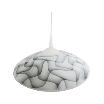 Klausen Lunar D400/S fehér-fekete függesztett lámpa (LY-6105) E27 1 izzós IP20