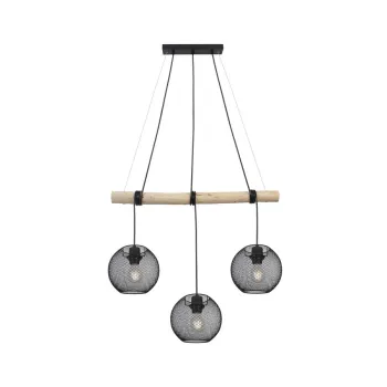 Klausen Matroz 3 fekete-natúr függesztett lámpa (KL103012) E27 3 izzós IP20