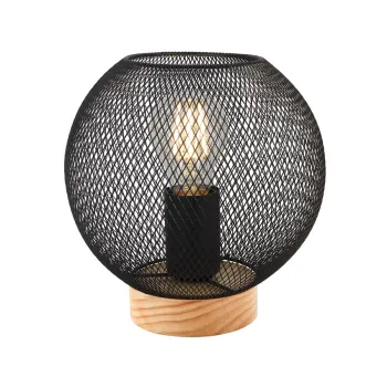 Klausen Matroz TL1 fekete-natúr asztali lámpa (KL108035) E27 1 izzós IP20