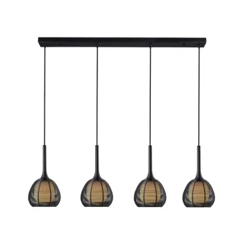 Klausen Nest SP4 fekete függesztett lámpa (114006) E14 4 izzós IP20