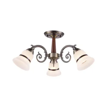 Klausen Niky 3 antik bronz-fehér mennyezeti lámpa (LY-3327) E27 3 izzós IP20