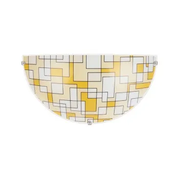 Klausen Perla D300/2 fehér-sárga fali lámpa (KL5831) E27 1 izzós IP20