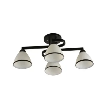 Klausen Proton PL4 fekete mennyezeti lámpa (KL100046) E27 4 izzós IP20