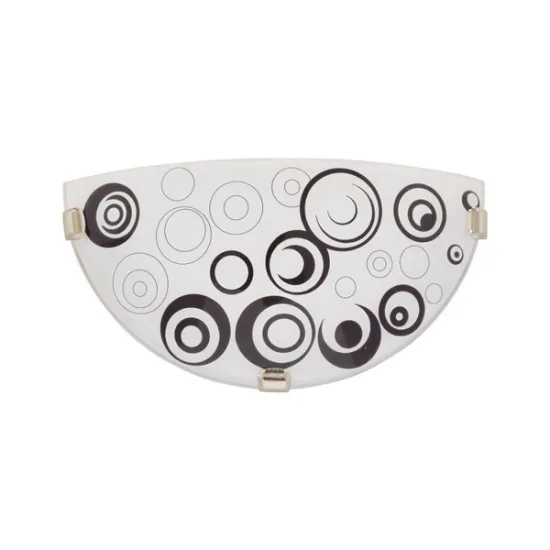 Klausen Raissa D300/2 fehér-fekete fali lámpa (KL8062) E27 1 izzós IP20