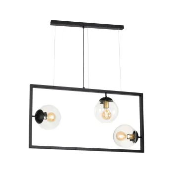 Klausen Rey 3 fekete függesztett lámpa (103002) E27 3 izzós IP20