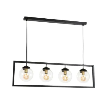 Klausen Rey SP4 fekete függesztett lámpa (114000) E27 4 izzós IP20