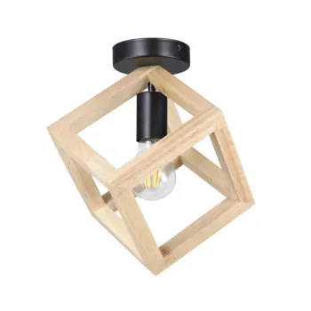 Klausen Rhombus PL1 fekete-natúr mennyezeti lámpa (KL101050) E27 1 izzós IP20