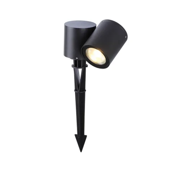 Klausen Riad 1S fekete kültéri leszúrható lámpa (KL139001) GU10 1 izzós IP54