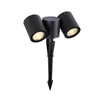 Klausen Riad 2S fekete kültéri leszúrható lámpa (KL139002) GU10 2 izzós IP54