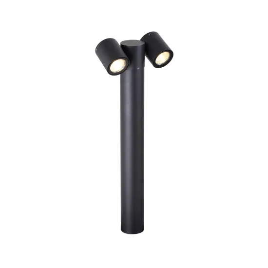 Klausen Riad 4S2 fekete kültéri állólámpa (KL134003) GU10 2 izzós IP54