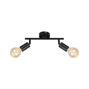 Klausen Right AP2 fekete mennyezeti lámpa (KL162008) E27 2 izzós IP20