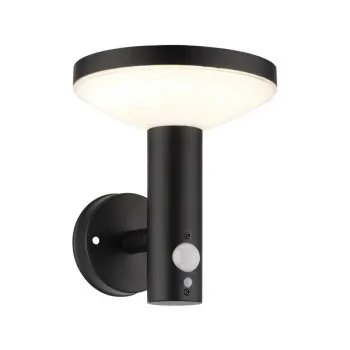 Klausen Shiny fekete LED kültéri napelemes falikar (KL190003) LED 1 izzós IP44