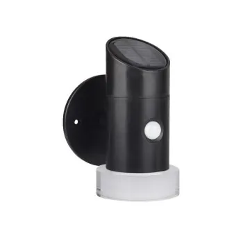 Klausen Solis fekete LED kültéri napelemes fali lámpa (KL190000) LED 1 izzós IP44