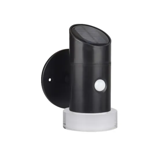 Klausen Solis fekete LED kültéri napelemes fali lámpa (KL190000) LED 1 izzós IP44