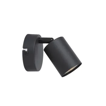 Klausen Spike AP1 fekete fali spotlámpa (KL161012) GU10 1 izzós IP20