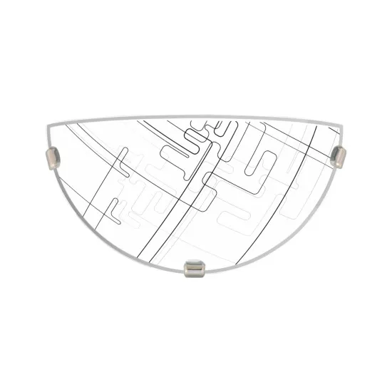 Klausen Tetrix 1/2 fehér-fekete fali lámpa (LY-6071) E27 1 izzós IP20