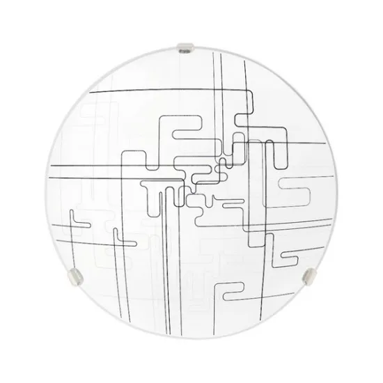 Klausen Tetrix 25 fehér-fekete mennyezeti lámpa (LY-6068) E27 1 izzós IP20