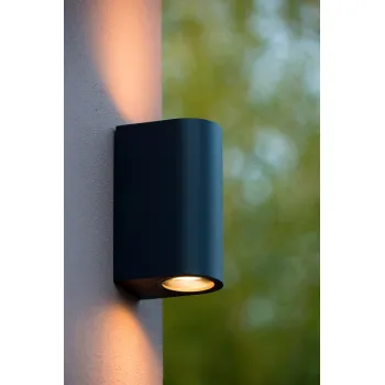 Lucide Boogy fekete kültéri fali lámpa (LUC-27863/02/30) GU10 2 izzós IP44