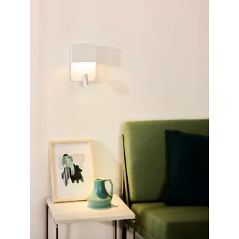 Lucide Boxer fehér LED fali lámpa (LUC-79200/08/31) LED 1 izzós IP20
