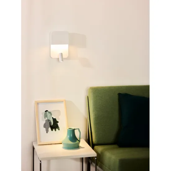 Lucide Boxer fehér LED fali lámpa (LUC-79200/08/31) LED 1 izzós IP20